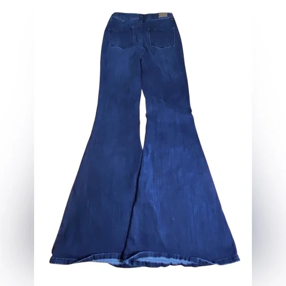 Judy Blue High Rise Pull On Super Flare Bellbottom Jeans Women’s Size 7 (28) - Picture 3 of 14